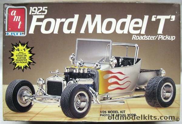 AMT 1/25 1925 Ford Model T Roadster - Four in One - Stock / Custom / Roadster / Pickup, 6512 plastic model kit